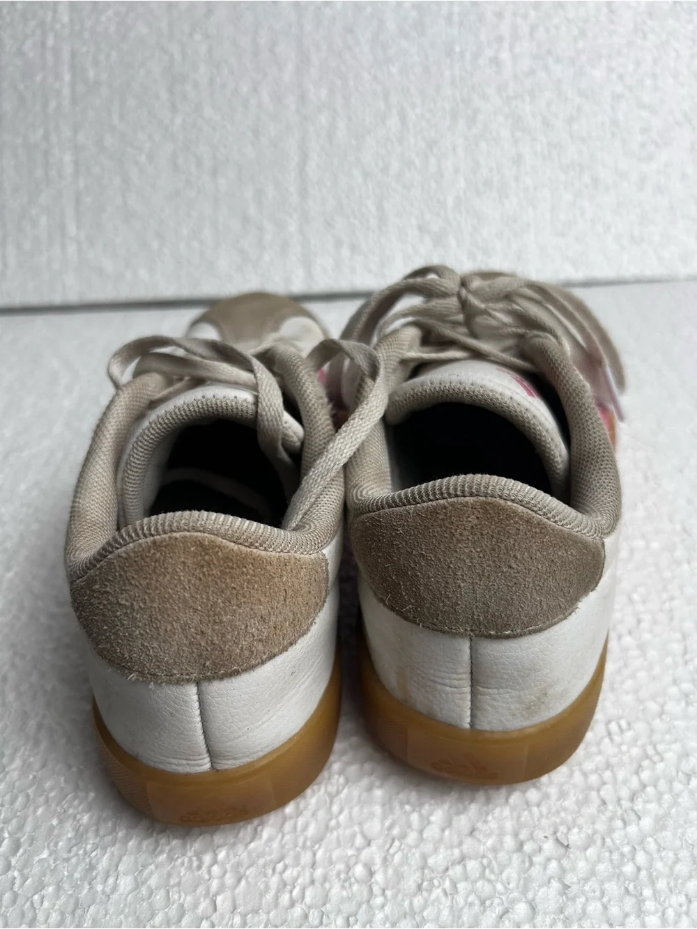 adidas Kids white and Pink Sneakers size 2